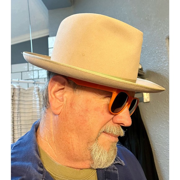 Rare Vintage 1940s - Royal Stetson Stratoliner Beaver Taupe Fedora Hat Size 7